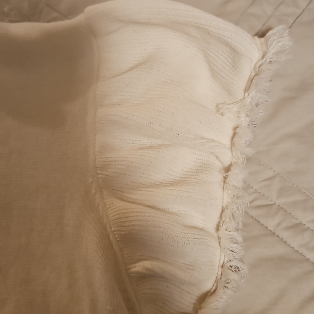 THML Cream Ruffle Sleeve Tee - Picture 7 of 10